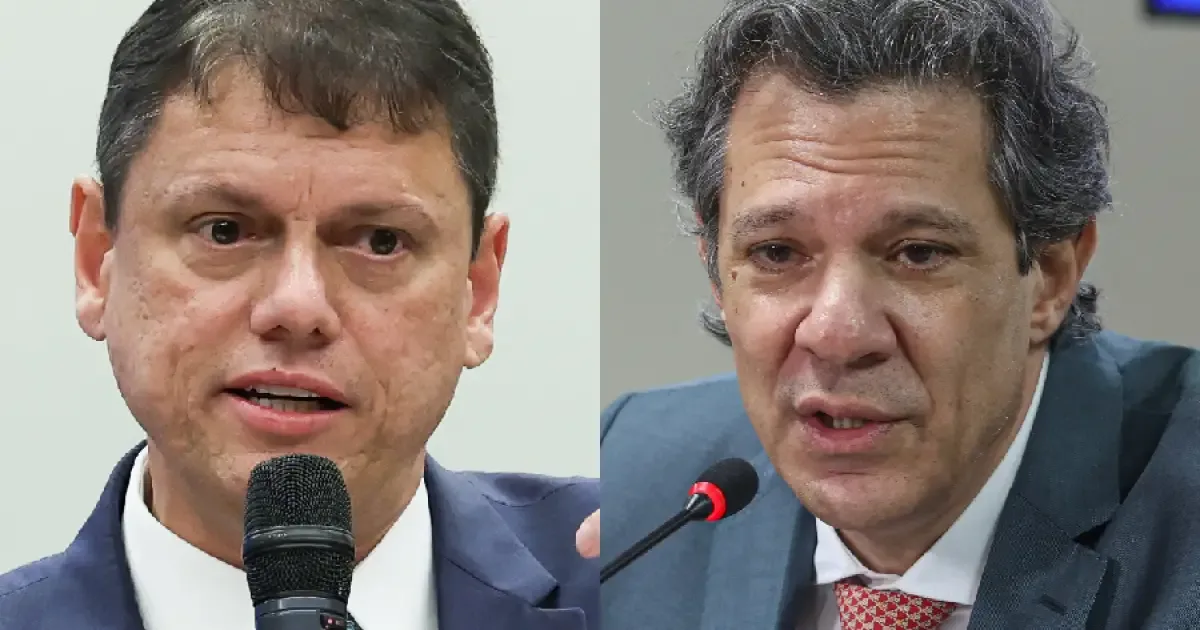 Tarcísio aparece com 50,7% e Haddad tem 33,3% em pesquisa para o governo de SP