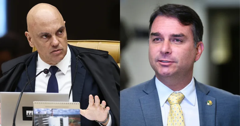 Flávio Bolsonaro acusa Moraes de atacar a democracia em vídeo nas redes