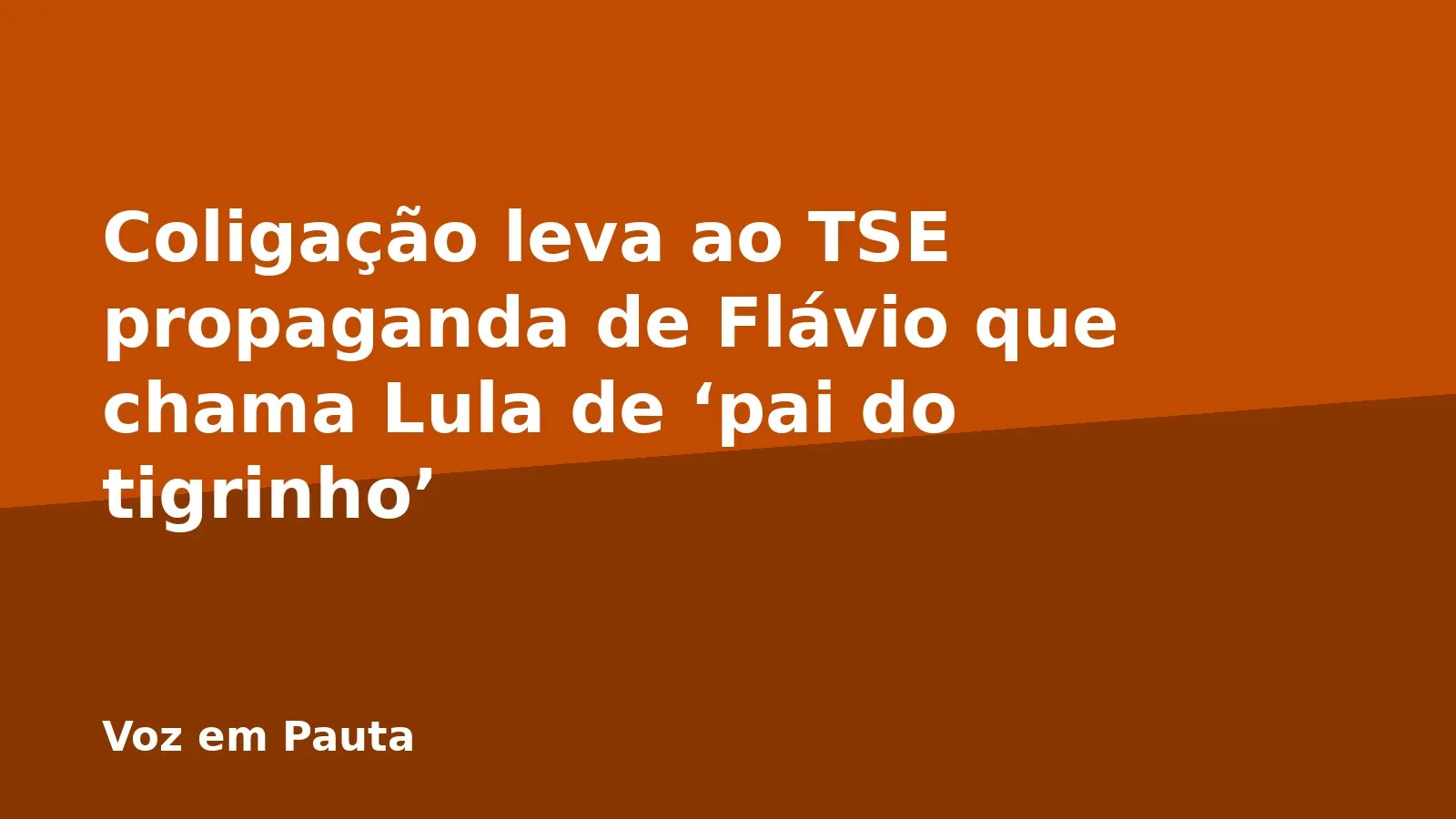 Coligação leva ao TSE propaganda de Flávio que chama Lula de ‘pai do tigrinho’