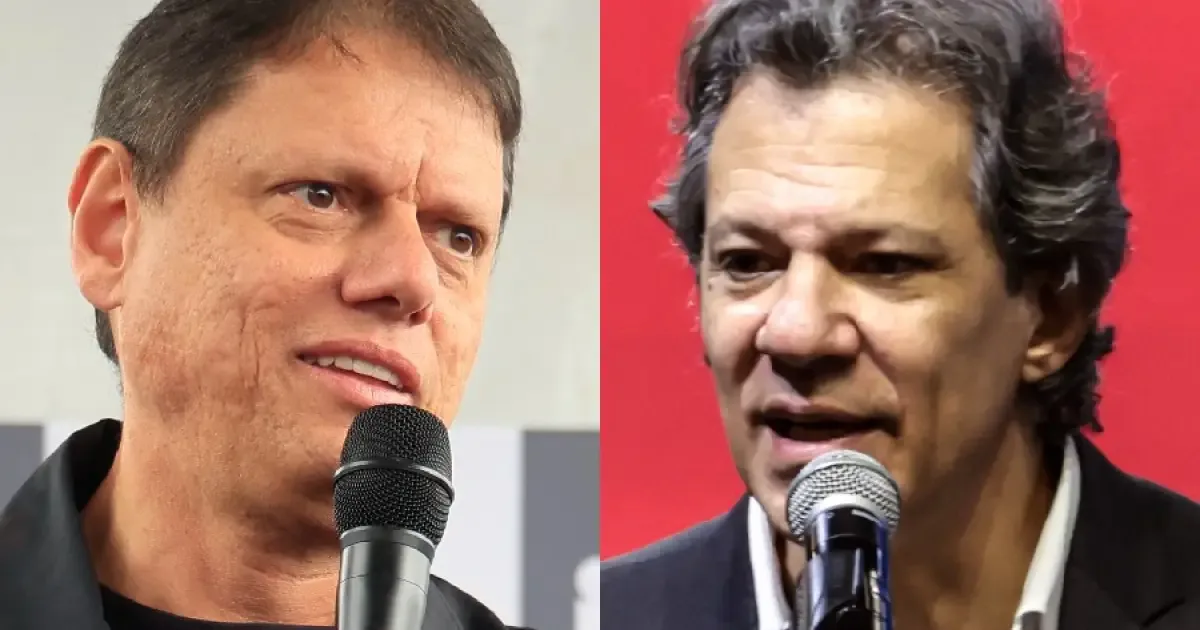 Pesquisa vai medir disputa entre Tarcísio e Haddad em São Paulo