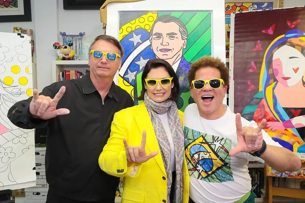 Romero Britto diz que homenagem a Bolsonaro foi gesto cívico e apartidário