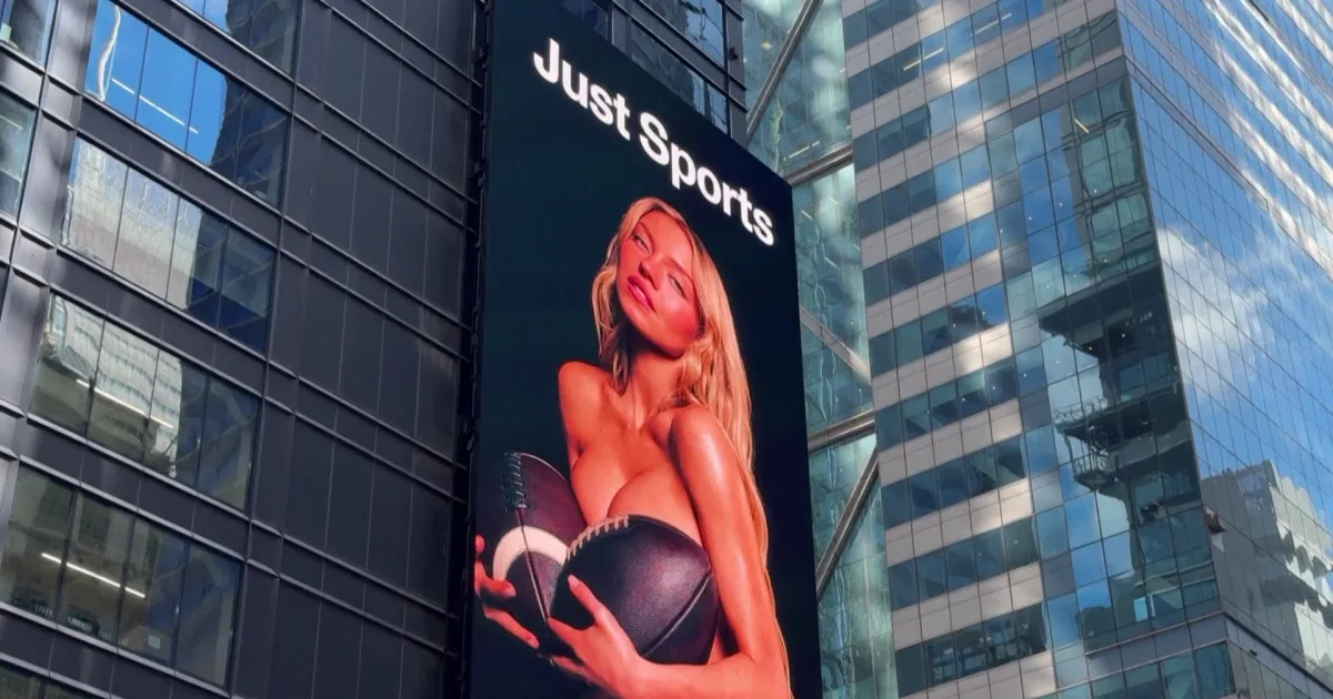 Outdoors de Sydney Sweeney dividem opiniões na Times Square