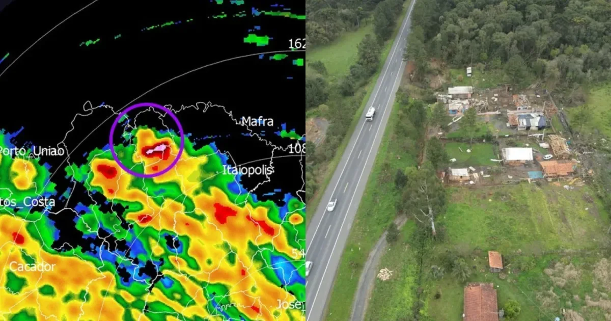 Análises apontam formação de tornado em Três Barras, Santa Catarina