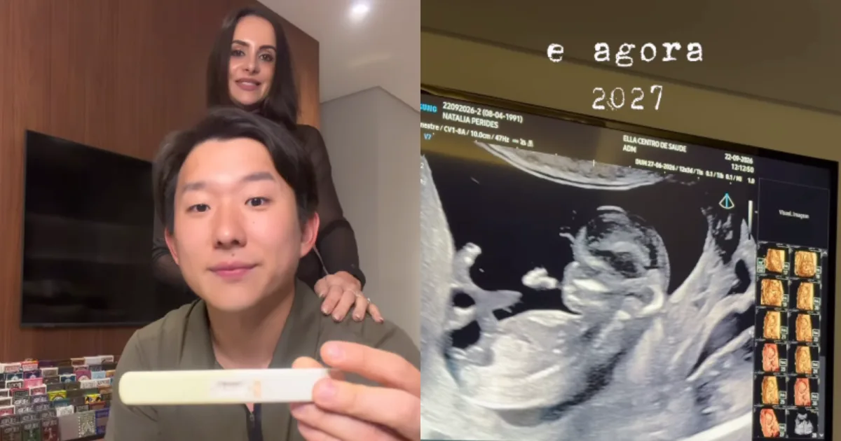 Pyong Lee e Natália Nasser anunciam primeiro filho em publicação conjunta