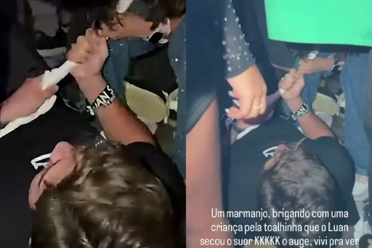 Toalha lançada por Luan Santana provoca disputa durante apresentação em Ribeirão Preto