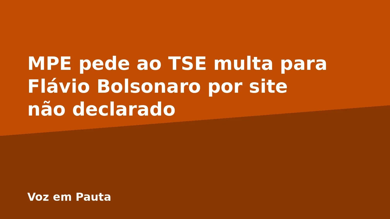 MPE pede ao TSE multa para Flávio Bolsonaro por site não declarado