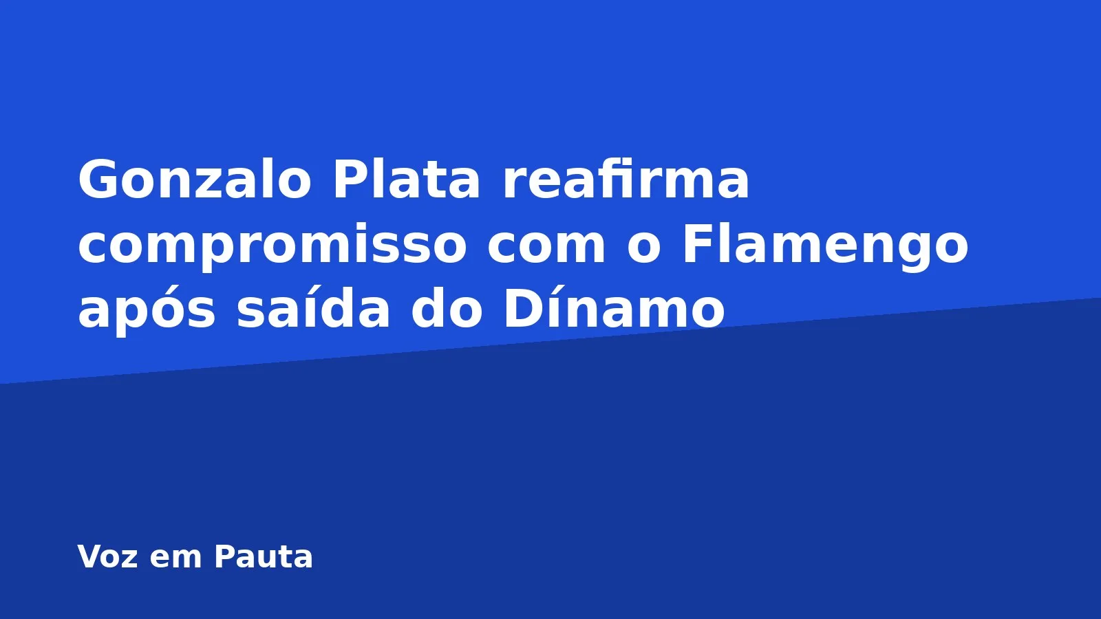 Gonzalo Plata reafirma compromisso com o Flamengo após saída do Dínamo
