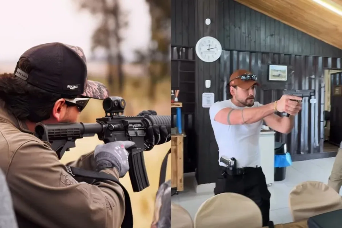 Após busca da polícia, César Rincon mostra armas e munições em vídeos