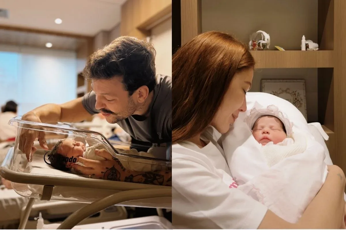 Simone Poncio anuncia nascimento da filha Marie Vitória aos 50 anos