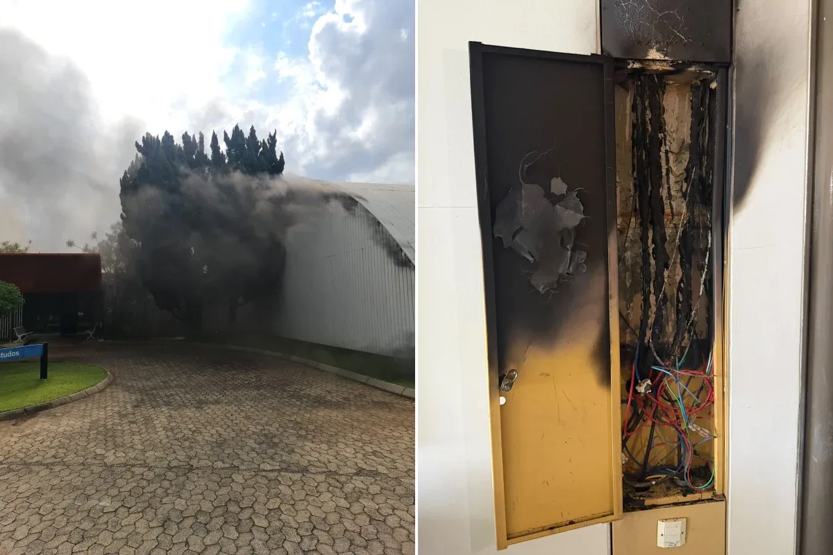 Brigadistas atuam após fogo atingir auditório de hospital em Belo Horizonte