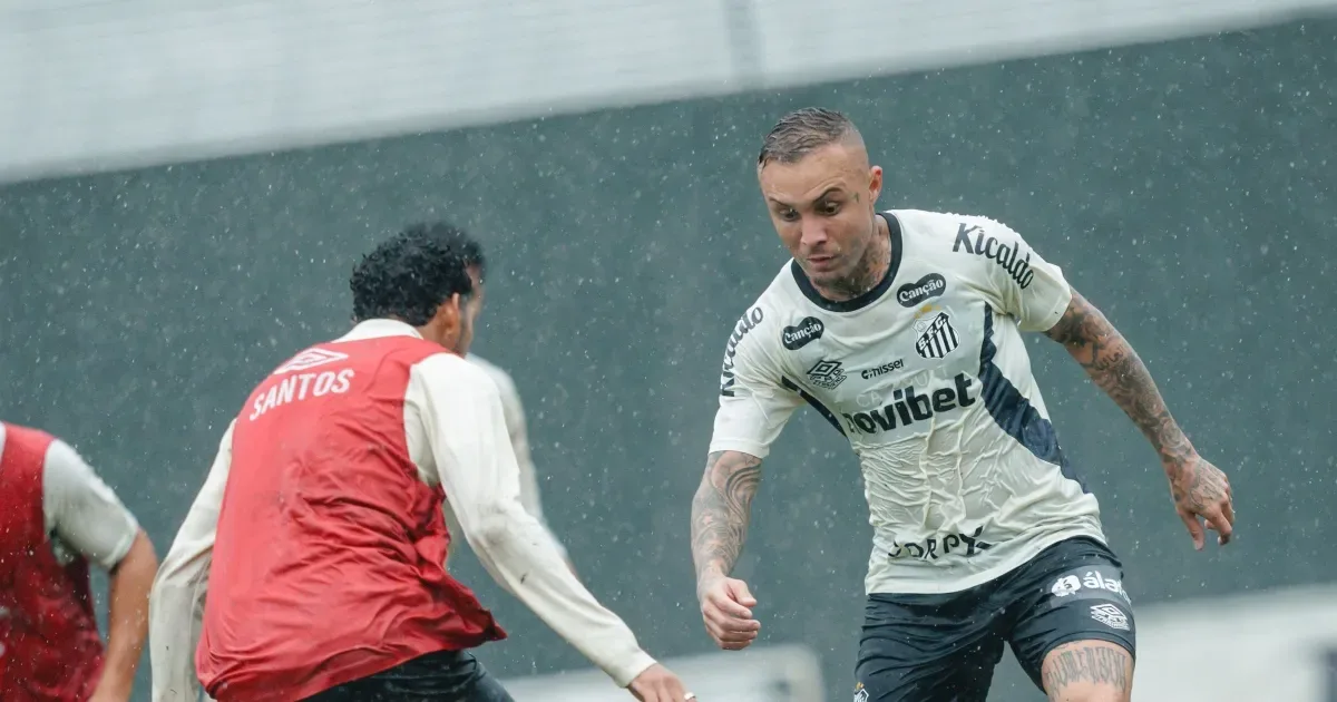 Cebolinha treina com reservas e fica perto de estrear pelo Santos