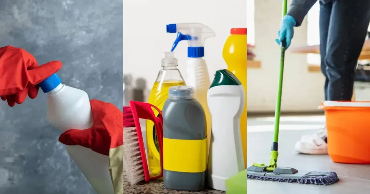 Água sanitária exige atenção ao uso com vinagre, bicarbonato e multiuso