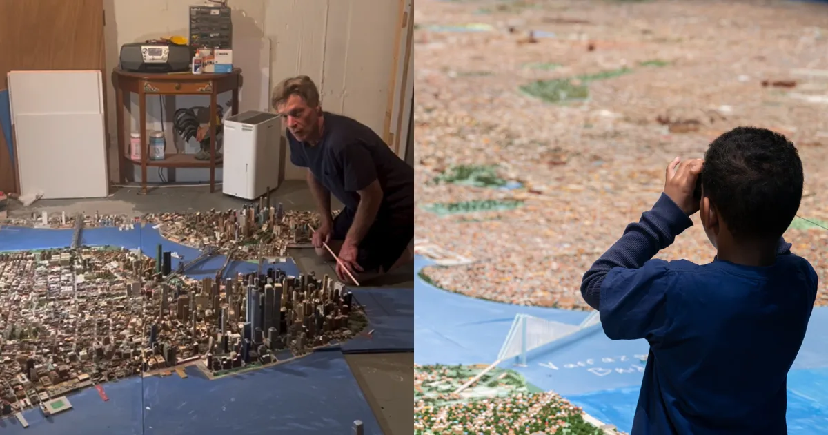 Caminhoneiro cria réplica de Nova York e ganha exposição em museu
