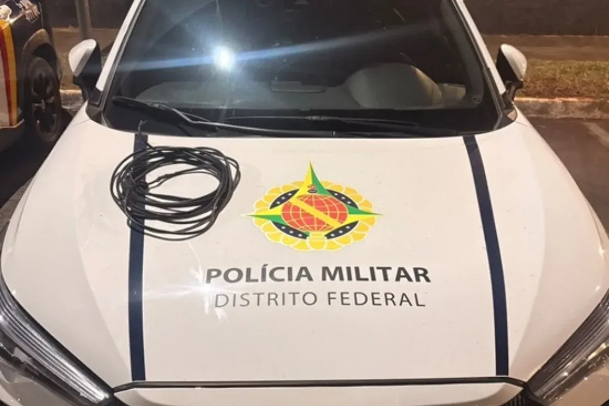 Suspeito é detido após ser flagrado enrolando cabos em comércio no DF