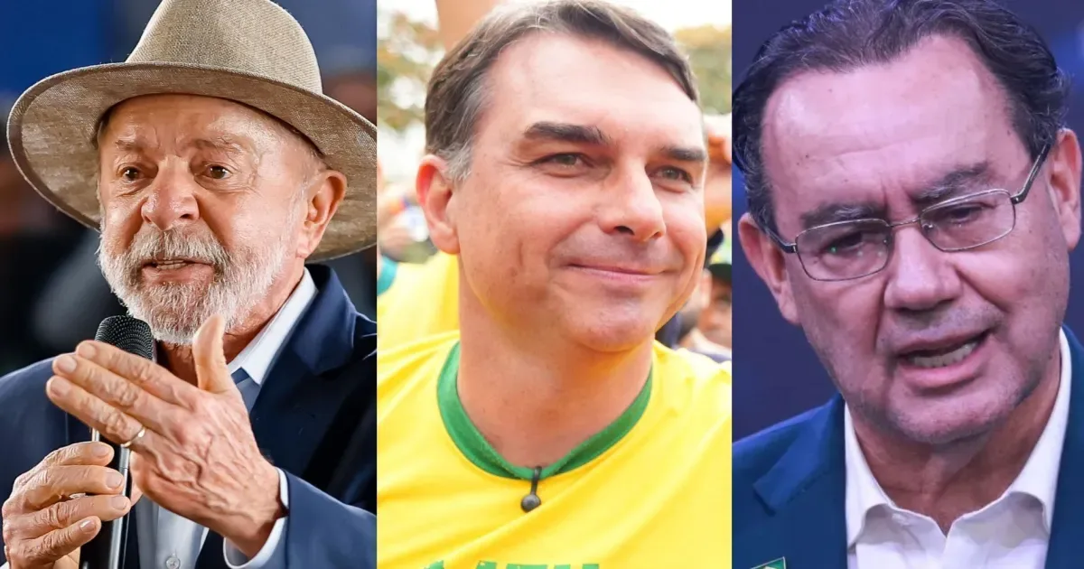 Flávio Bolsonaro e Augusto Cury aparecem à frente de Lula em cenários de 2º turno