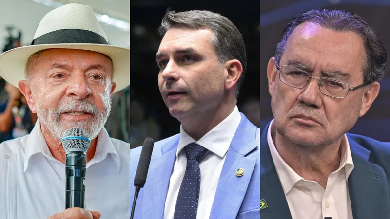 Lula e Flávio Bolsonaro aparecem empatados na liderança, aponta PoderData