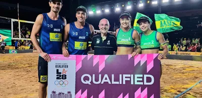 Brasil garante duas vagas olímpicas no vôlei de praia para Los Angeles 2028