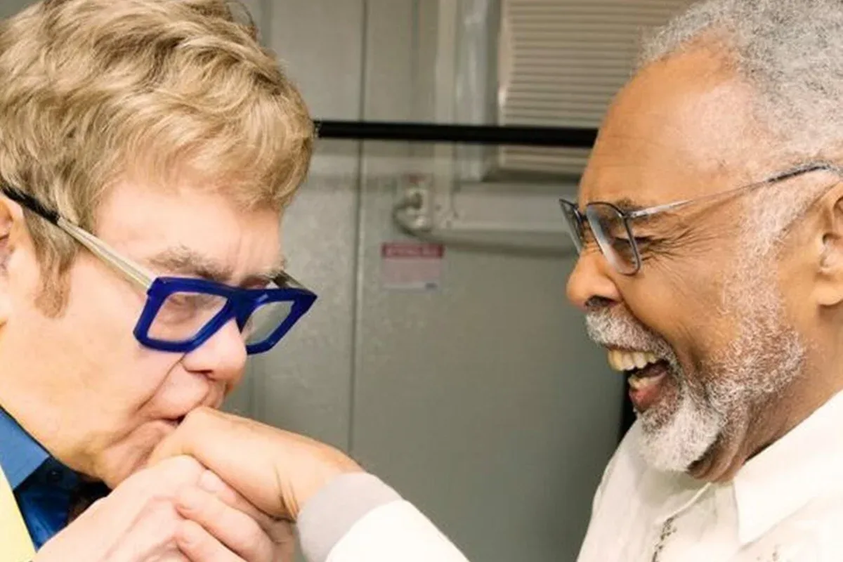 Gilberto Gil registra reencontro com Elton John após shows no Rock in Rio