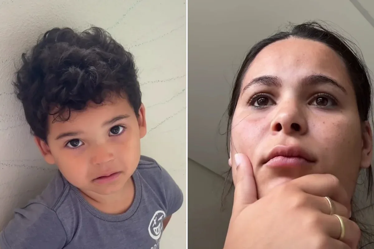 Menino de três anos desenha tubarão na parede e pergunta se mãe gostou