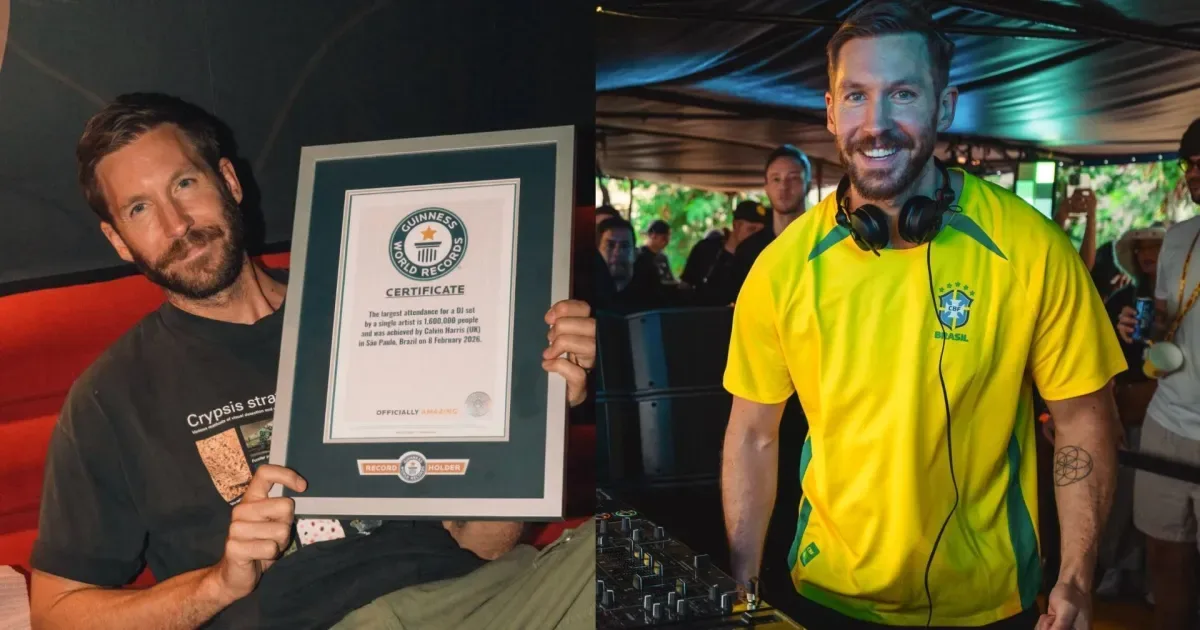 Calvin Harris entra para o Guinness após apresentação no Carnaval de São Paulo