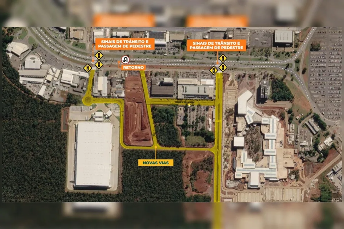 Passarela e novos retornos mudam circulação no Aeroporto de Brasília