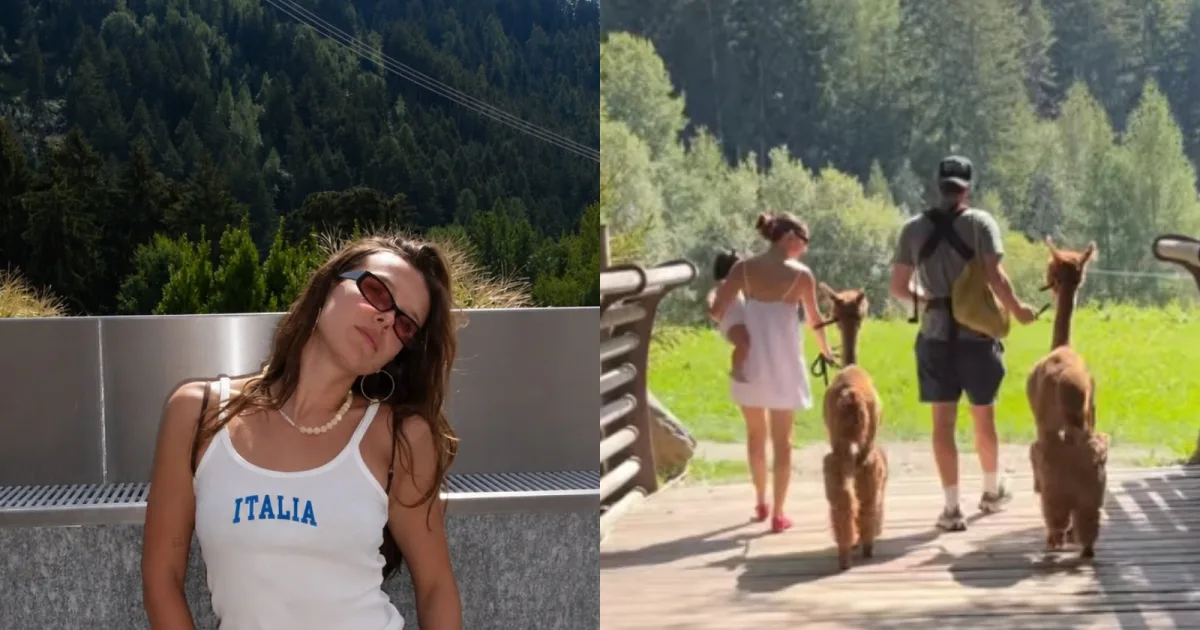 Millie Bobby Brown mantém rosto da filha em privado durante estadia nas Dolomitas