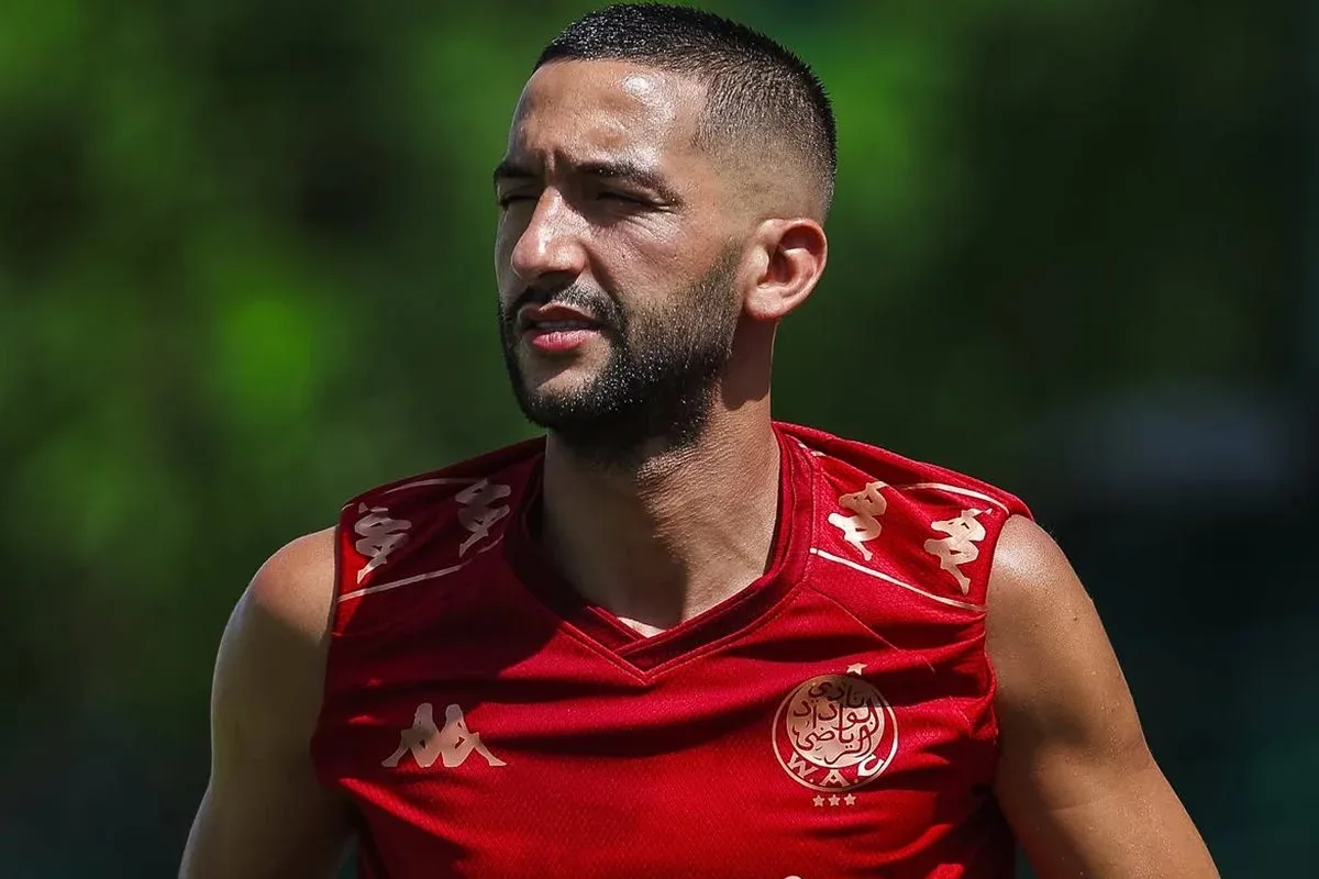 Hakim Ziyech se aproxima do Botafogo após despedida do Wydad Casablanca