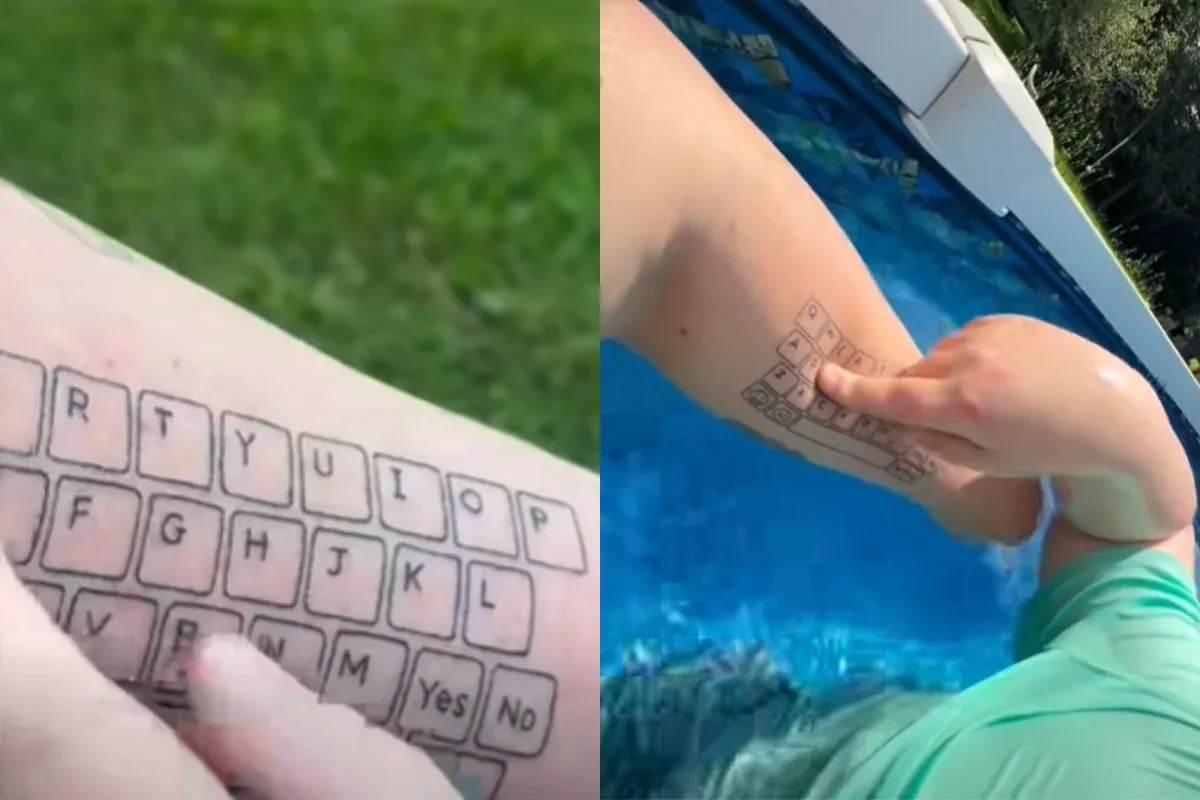 Teclado tatuado vira alternativa de comunicação para menino autista